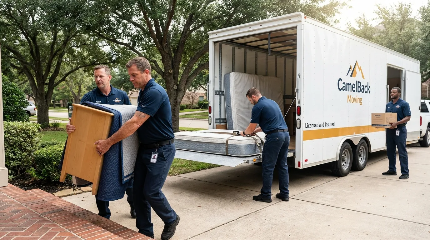 Crew loading residential truck for cross-state move from Tremont, PA